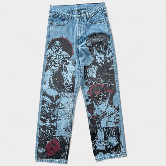 Jeans Desenho A Mão Berserk