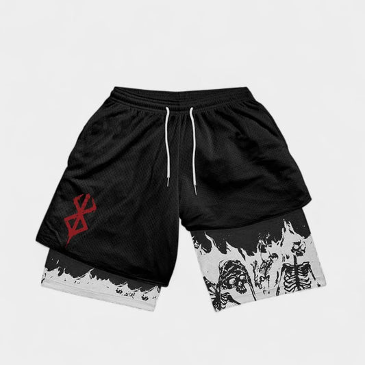 Shorts Anime Fit™ Unisex Skull Berserk