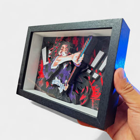 QUADRO DE VIDRO 3D DE DEMON SLAYER