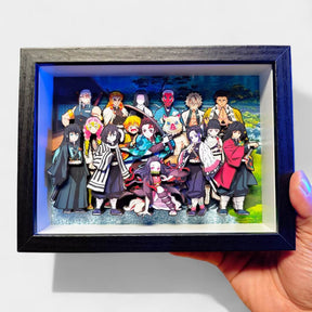 QUADRO DE VIDRO 3D DE DEMON SLAYER
