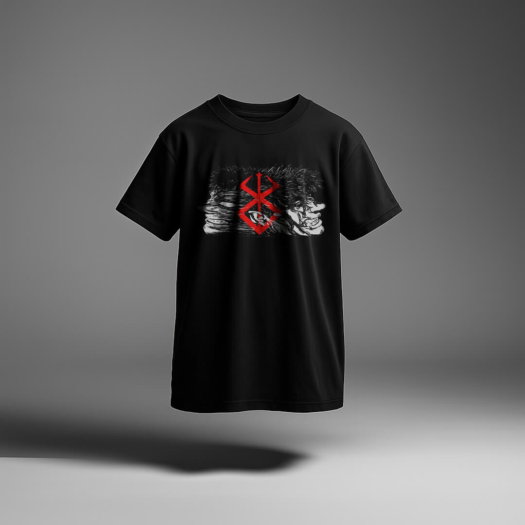 CAMISETA PREMIUM BERSERK GUTS CONFUSÃO