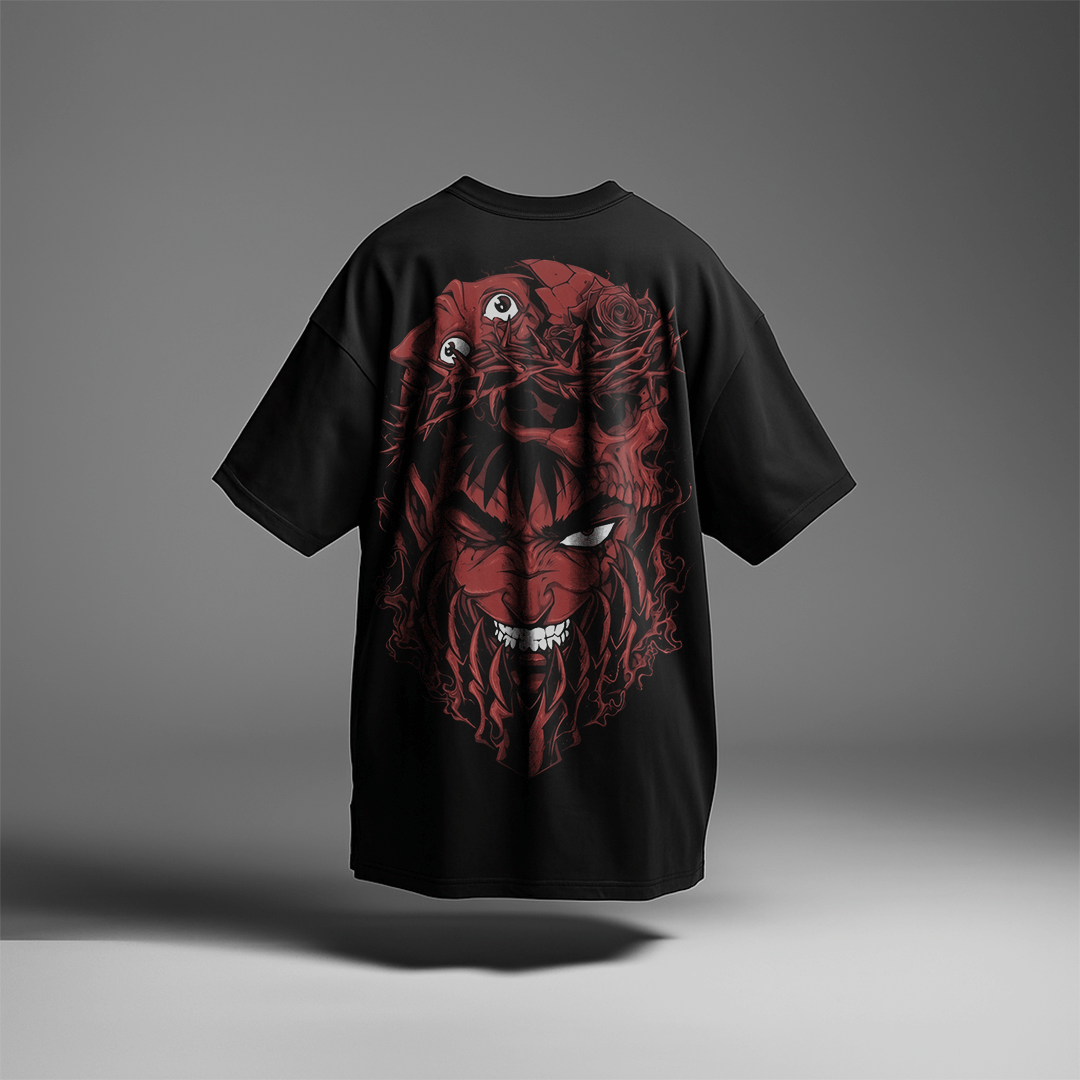 CAMISETA OVERSIZED PREMIUM BERSERK GUTS SKULL