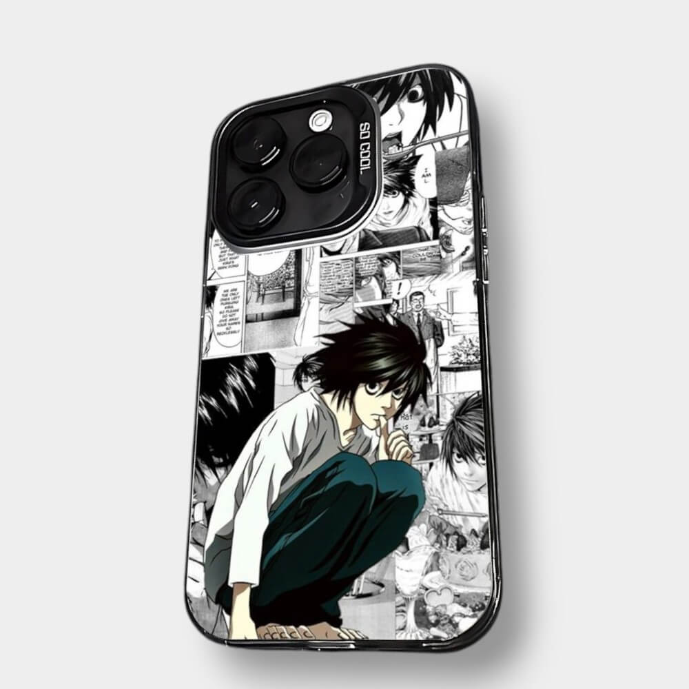 CAPINHA DE IPHONE L POSE DEATH NOTE METALIZADO